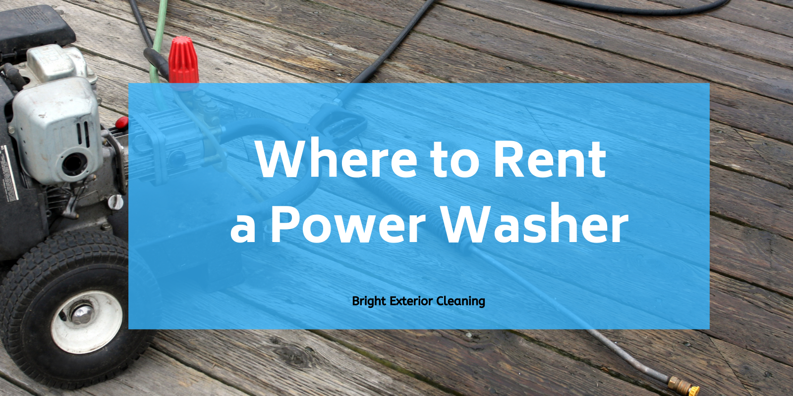 where to rent a power washer